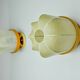 Pair of "cocoon" wall lights, resin and pine, Italy, 1970