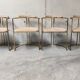 Vintage brass dining room set by Belgochrom, 1970s