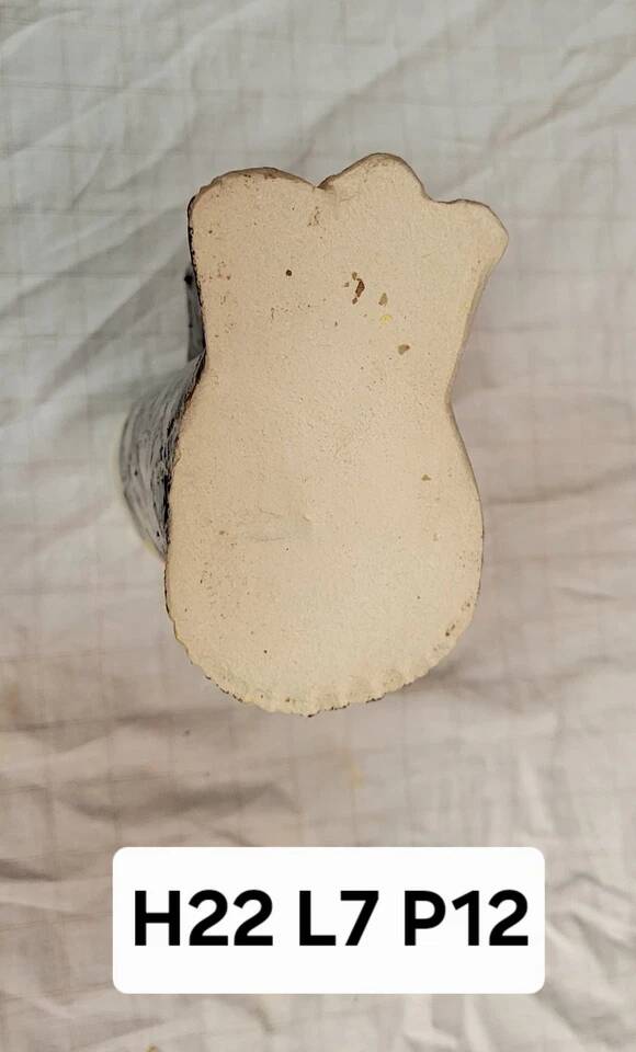 Ceramic vase representing a stylized fish, 20th century