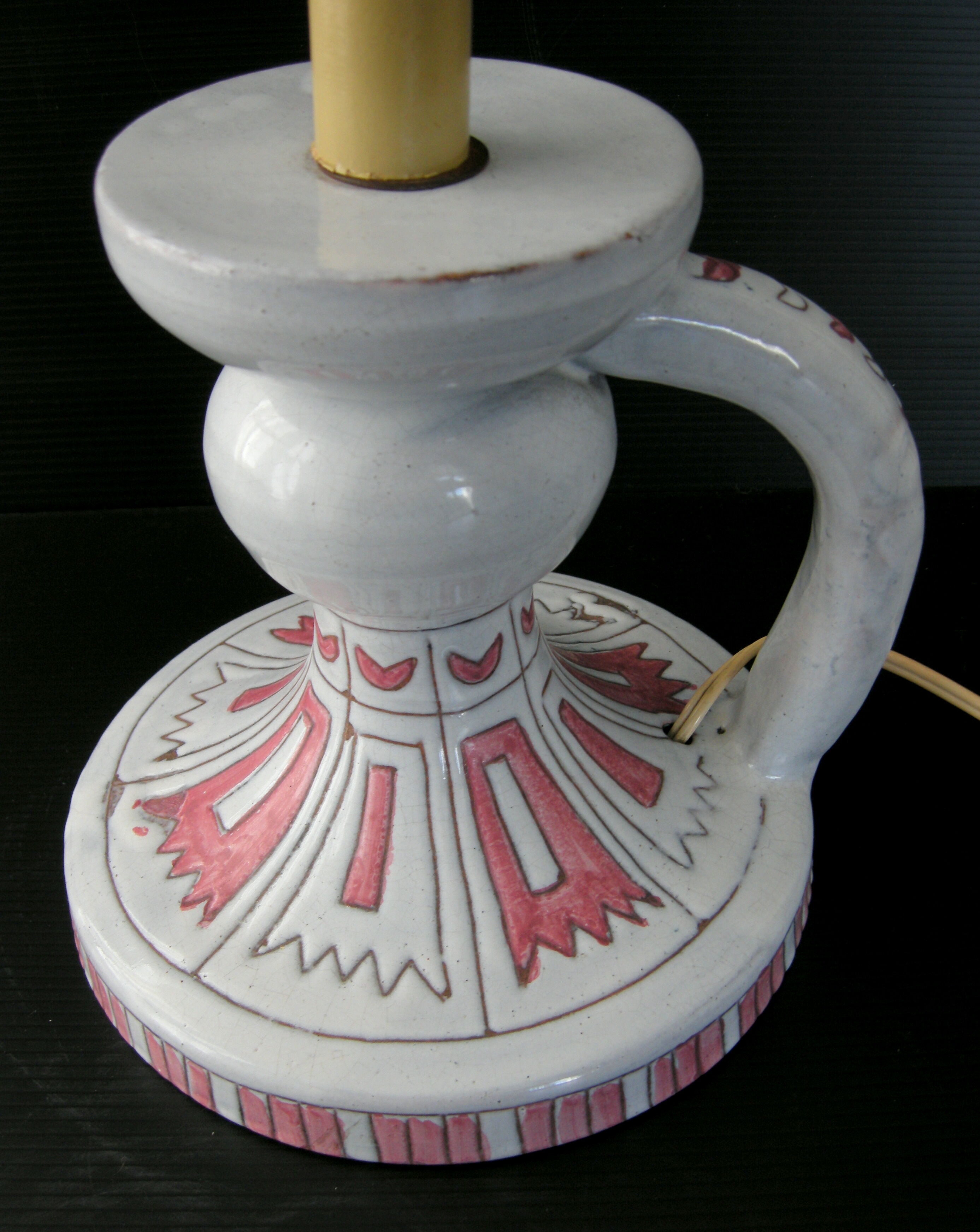 Vintage ceramic lamp foot 1950