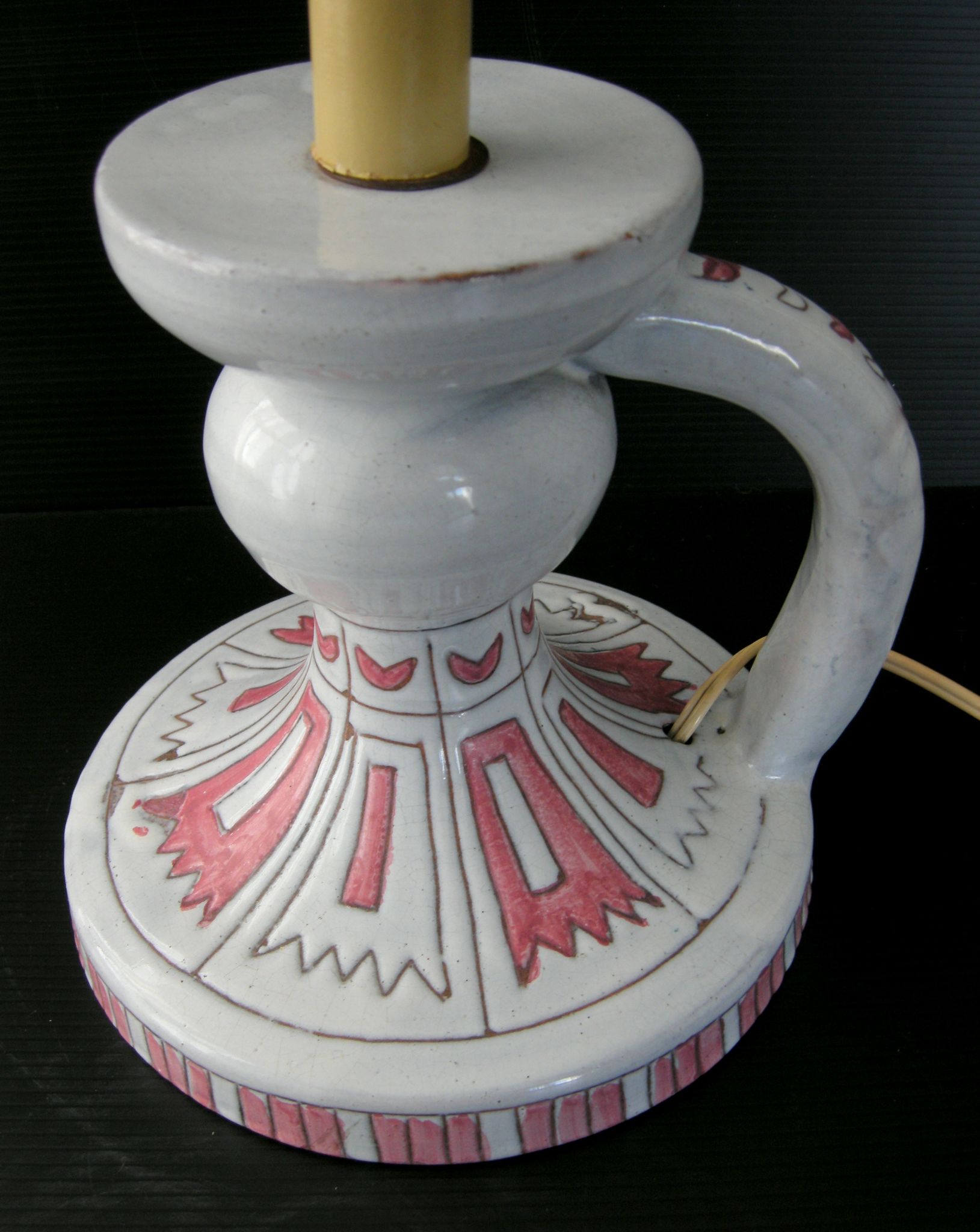 Pied de lampe vintage céramique 1950