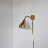 Danish Modern Brass Wall Lamp in the Style of Vilhelm Lauritzen, 1960s