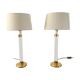 2 70s vintage Plexiglas lamps