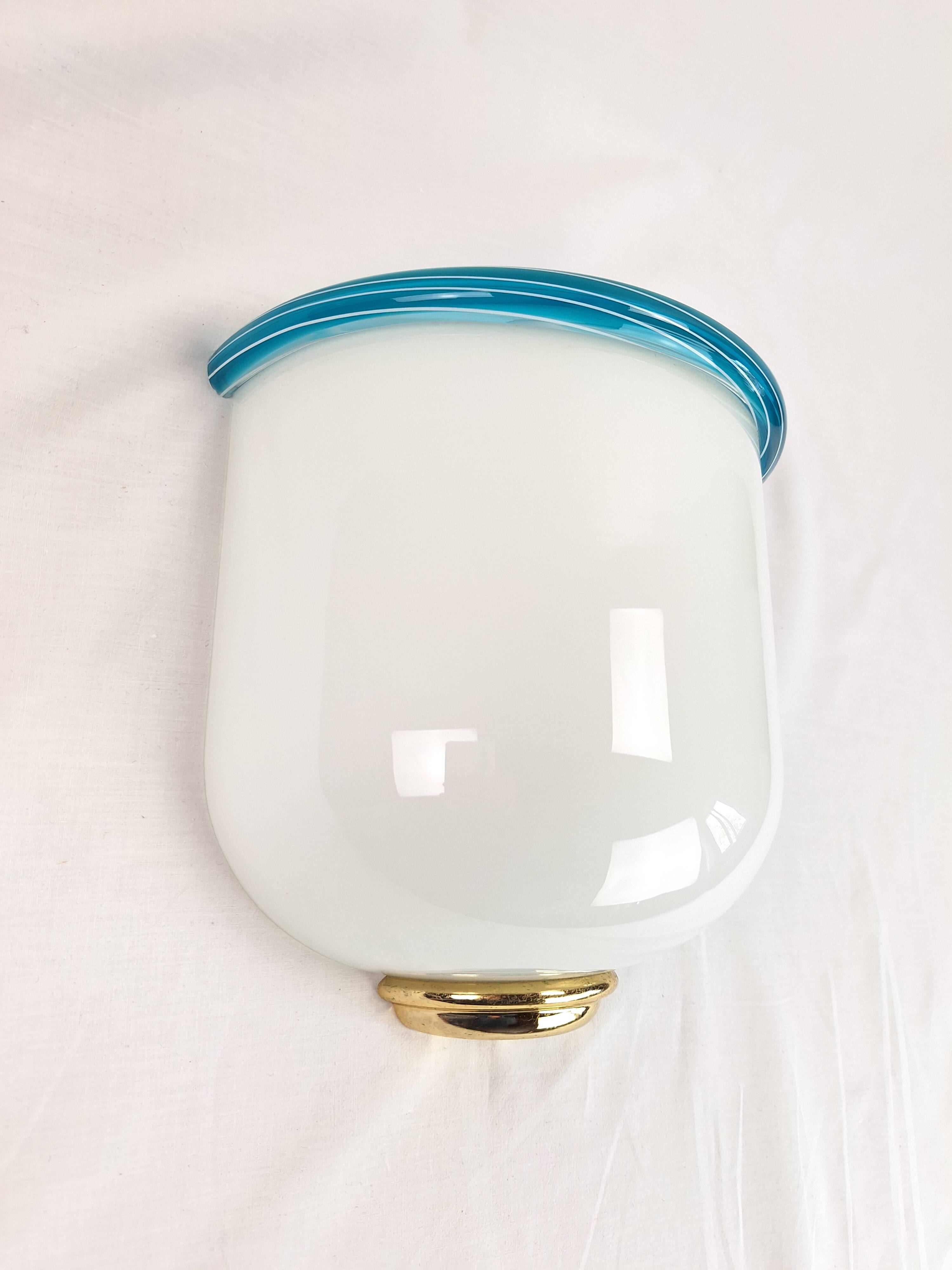 Hand-blown Murano glass wall light Art Deco