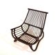 Manou rattan lounge chair in pagoda style with ottoman