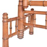 Bamboo-style psyché mirror in the Napoleon III style.