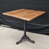 Bistro table with solid teak top