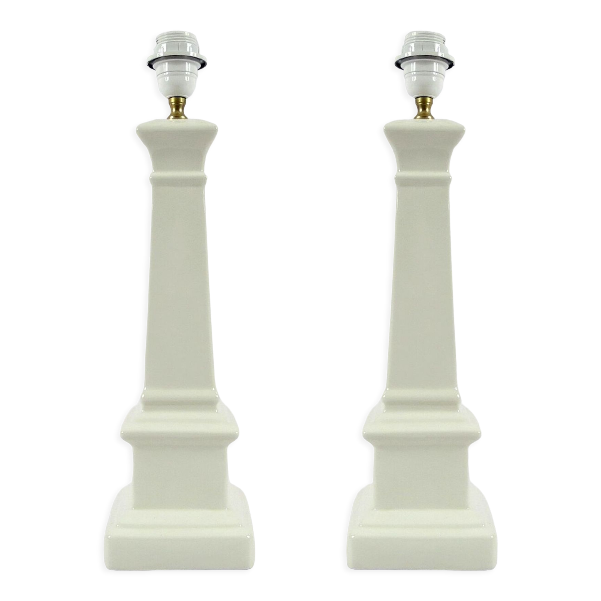 Set of 2 ceramic table lamps from Manises, 1960s