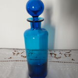 Glass bottle blue ball cap