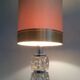 Paire de lampes en verre et chrome. Vers 1970