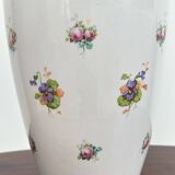 Very large limoges porcelain vase bernardaud white and iris gold