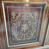 Napoleon iii library showcase with brass marquetry in mahogany from the 19th century n°2