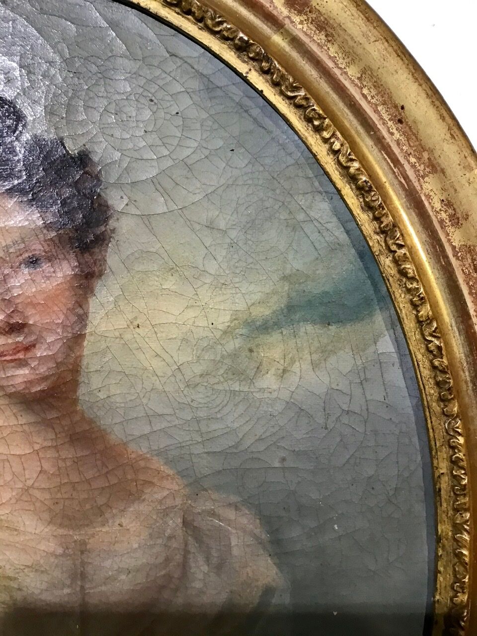 Portrait of woman in white dress, 19th century
