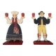 Pair of vintage wooden candlesticks