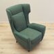 Fauteuil vert, design italien, années 1970, production : Italie