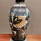 Duo of scandinavian ceramic lamps design 1960