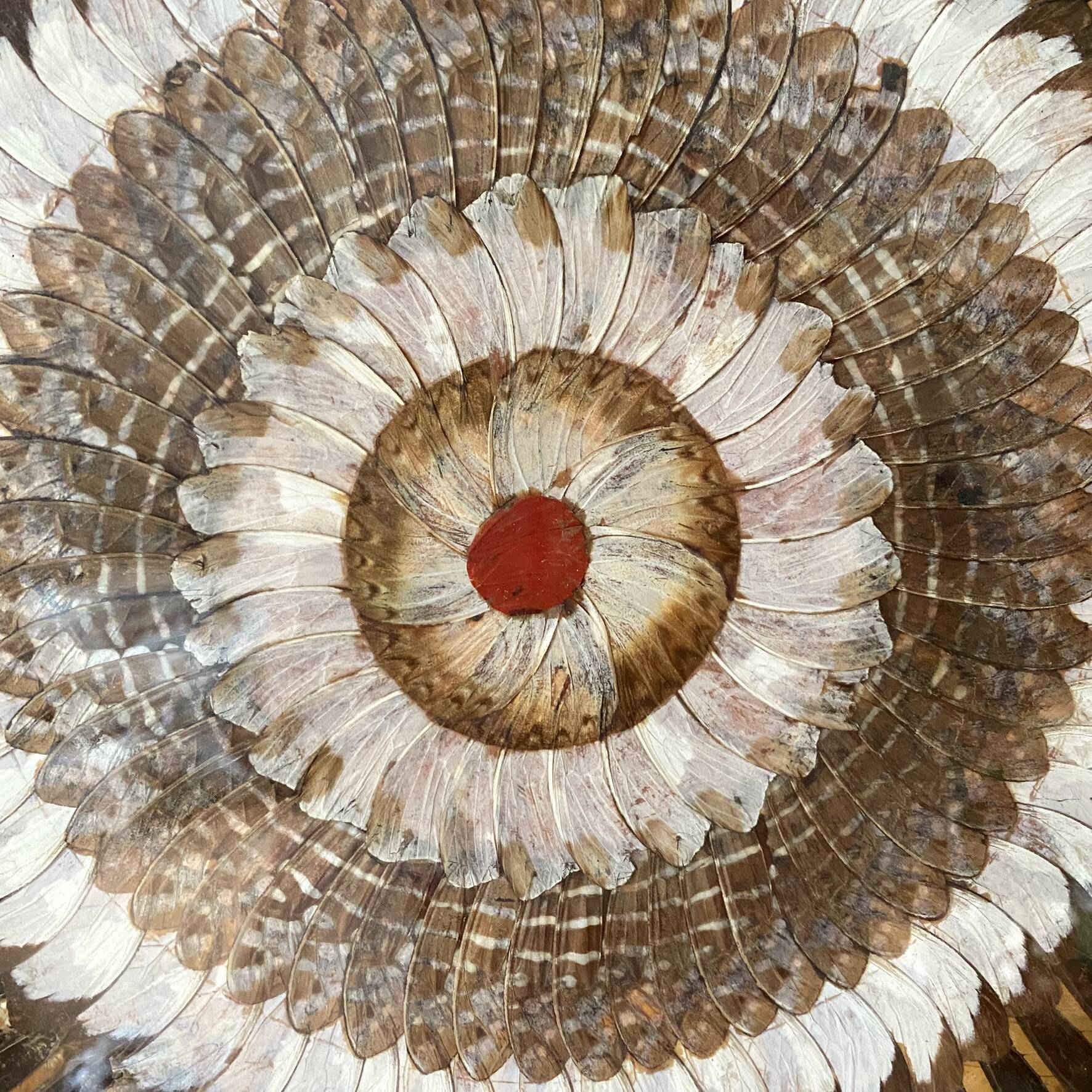 Vintage frame butterfly wings mosaic