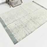 4x7 Shade Of Gray & White Neutral Vintage Rug, 136x199Cm