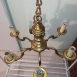 Lustre doré laiton 6 branches
