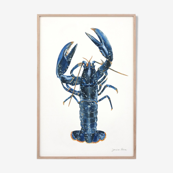 "Lucie", the lobster, art print 21/29.7 cm