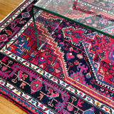 Burgundy Persian rugs pink and midnight blue