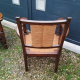 Pair of old brutalist design armchairs