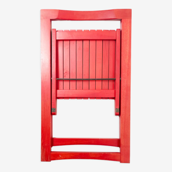 Red folding chair