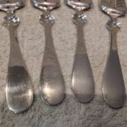 4 silver-plated absinthe spoons by Christofle, 17.5cm