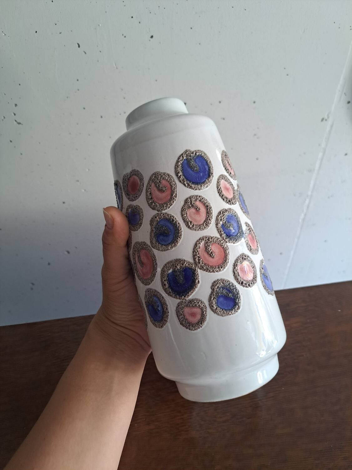70s germany vase with polka dots