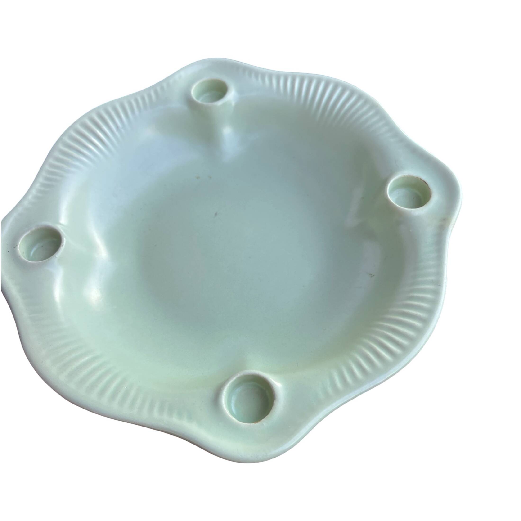 Ceramic Advent Plate/Candle Holder, Jasba, Germany 1960s | Mint Green