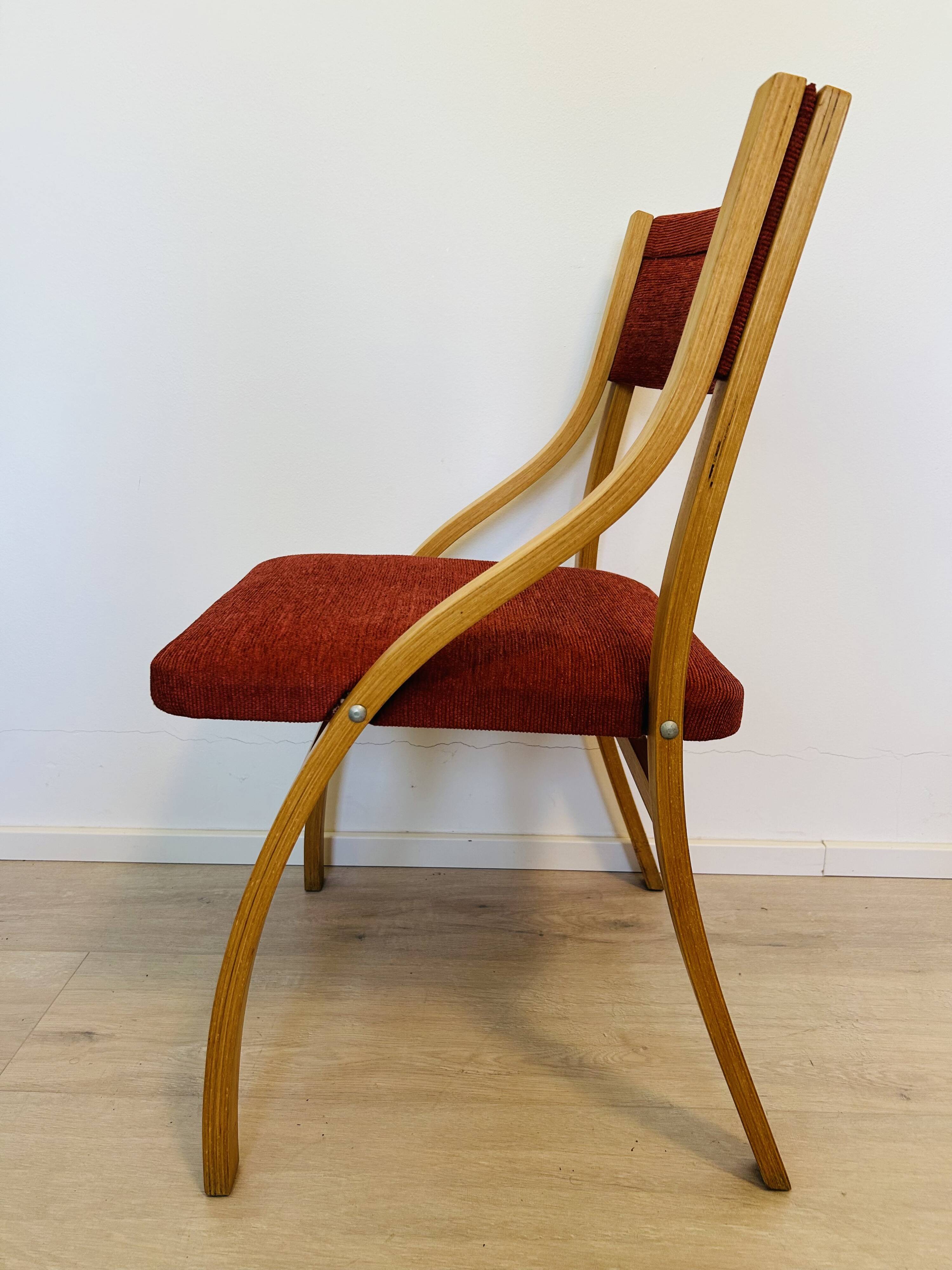 Vintage Dining Chairs by Ludvík Volák for Dřevopodnik Holešov, 1960’s, Set of 2