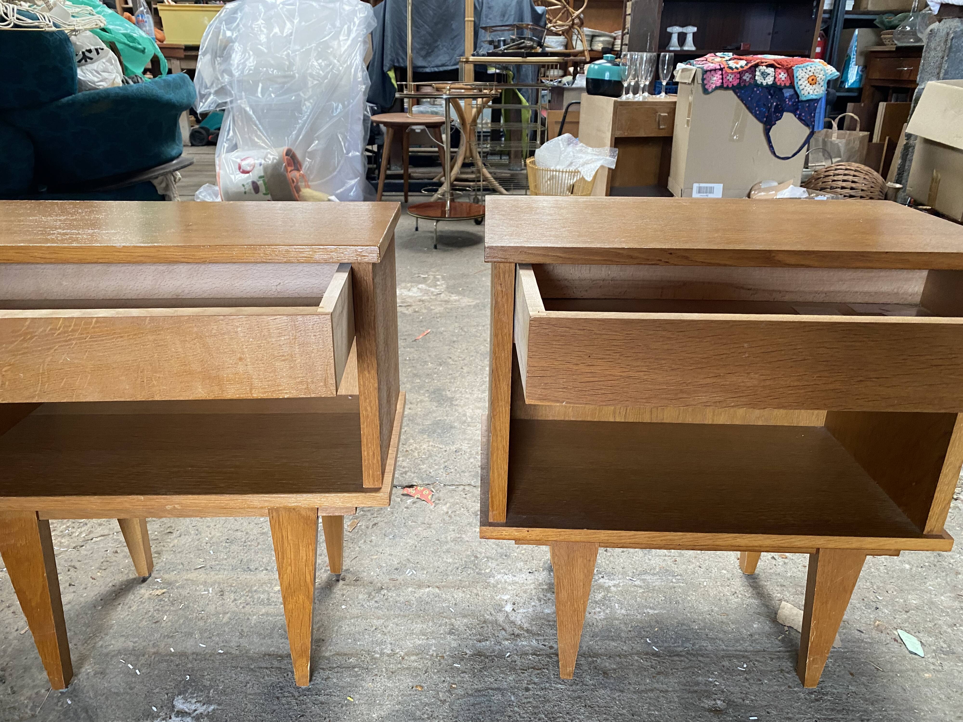 Pair of vintage bedside tables 60s