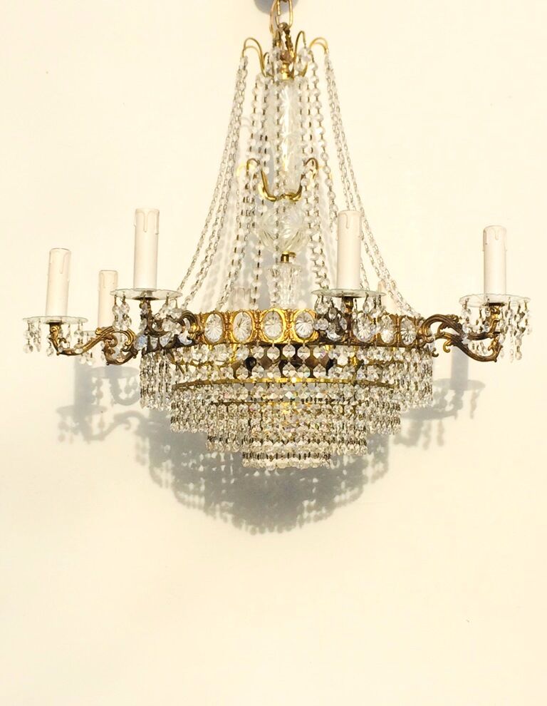 Hot air balloon chandelier 8 stamp fires