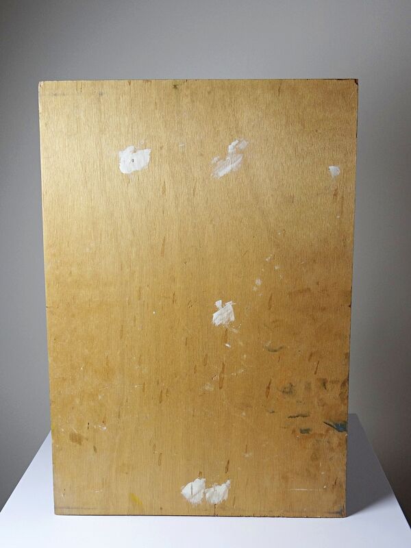 Tableau Vénitien huile sur panneau vintage/ancien canal et façades