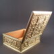 Golden brass cigar box manufactured by Erhard & Söhne around 1920