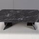 Table basse vintage en marbre noir, 1970