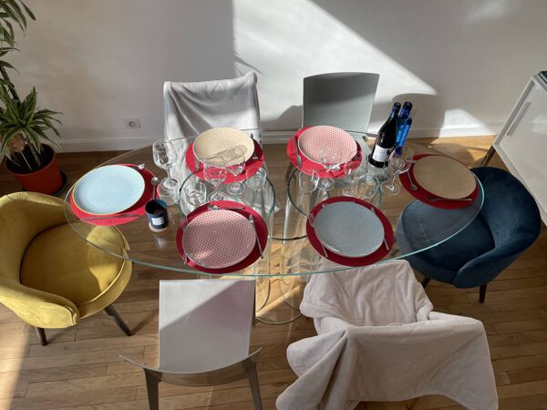Table / Console Luxor – Rodolfo Dordoni pour FIAM Italia – Verre courbé