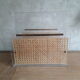 Plexiglas and cannage magazine holder