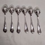 6 silver metal coffee spoons