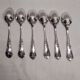 6 silver metal coffee spoons
