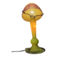 Contemporary mushroom lamp in amber-tinted yellow glass paste, height 58 cm
