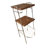 Bolster vintage magazine rack table gold metal