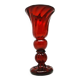 Vase, mid-century modern, red glass, designed by J. Słuczan-Orkusz, Poland, 1970s