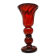 Vase, mid-century modern, red glass, designed by J. Słuczan-Orkusz, Poland, 1970s