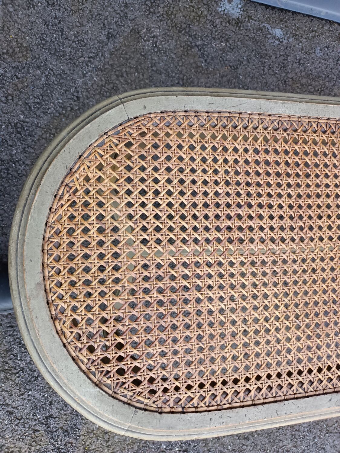 Old piano bench cannée style louis xvi