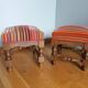 Repose pied tissu velours