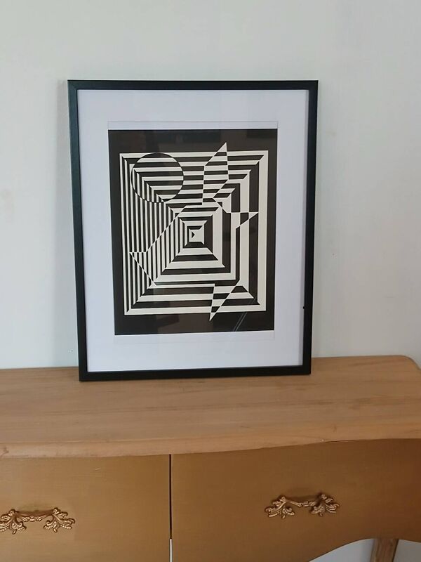 Victor vasarely serigraphie d'après œuvre yablapour