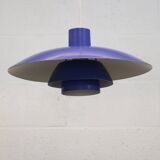 Blue Louis Poulsen PH 4/3 Pendant Lamp: 1970s Scandinavian Design