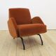 Fauteuil en velours Janusz Rozanski, années 1950