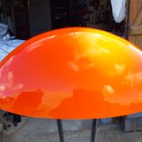 Vintage lamp in orange and white opaline